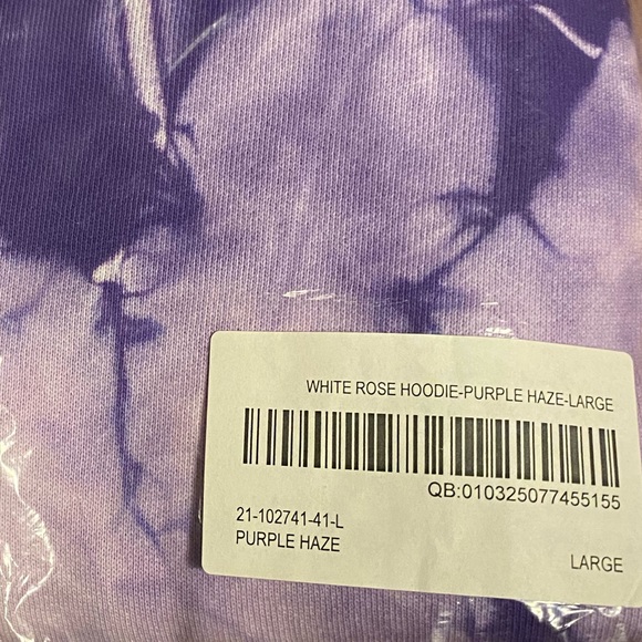 Civil Regime Tops Civil Regime Purple Haze White Rose Hoodie Poshmark